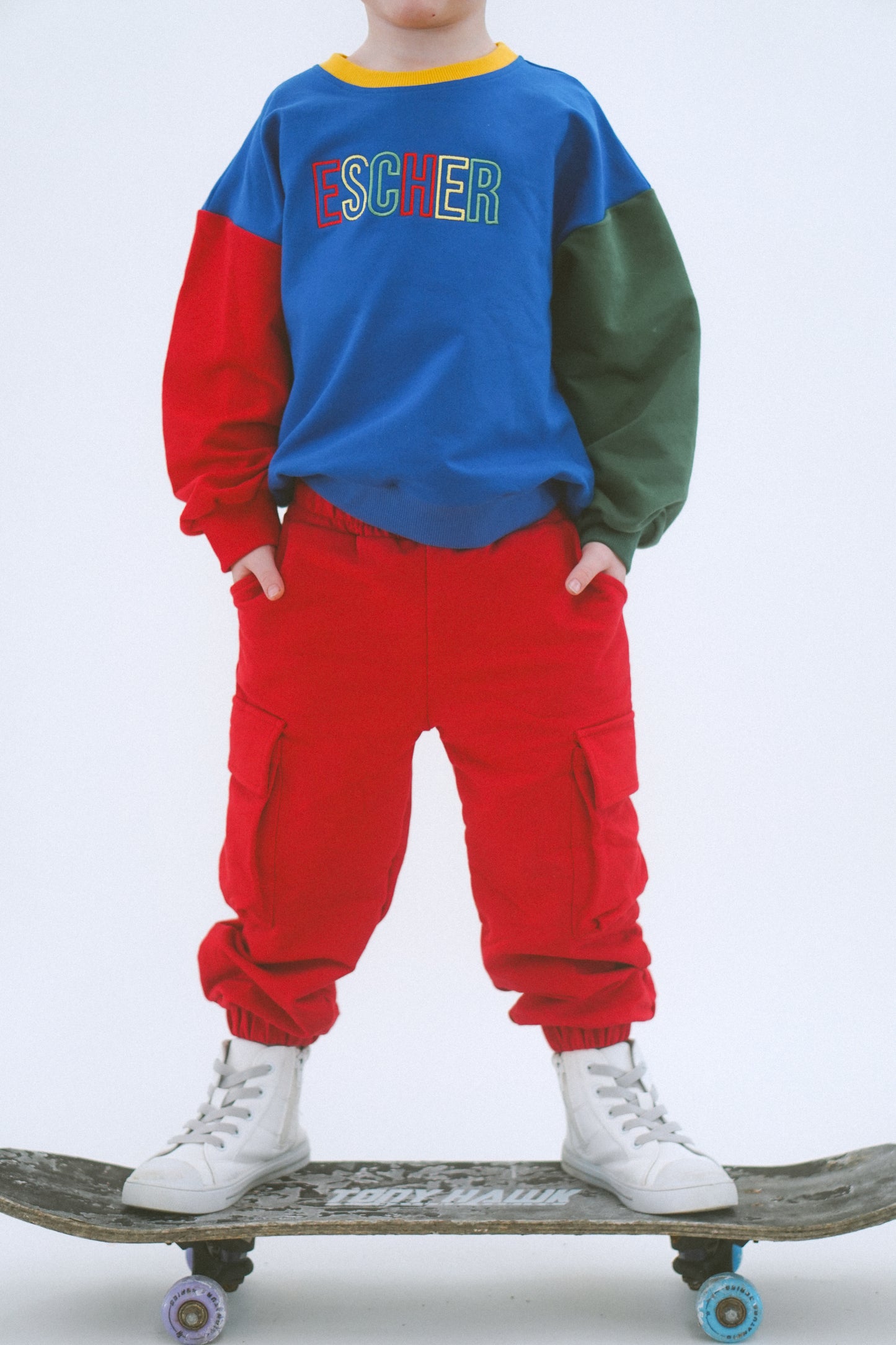 90s Colorblock Crewneck Sweatshirt