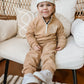 Organic Cotton Quarter-Zip Set - Tan