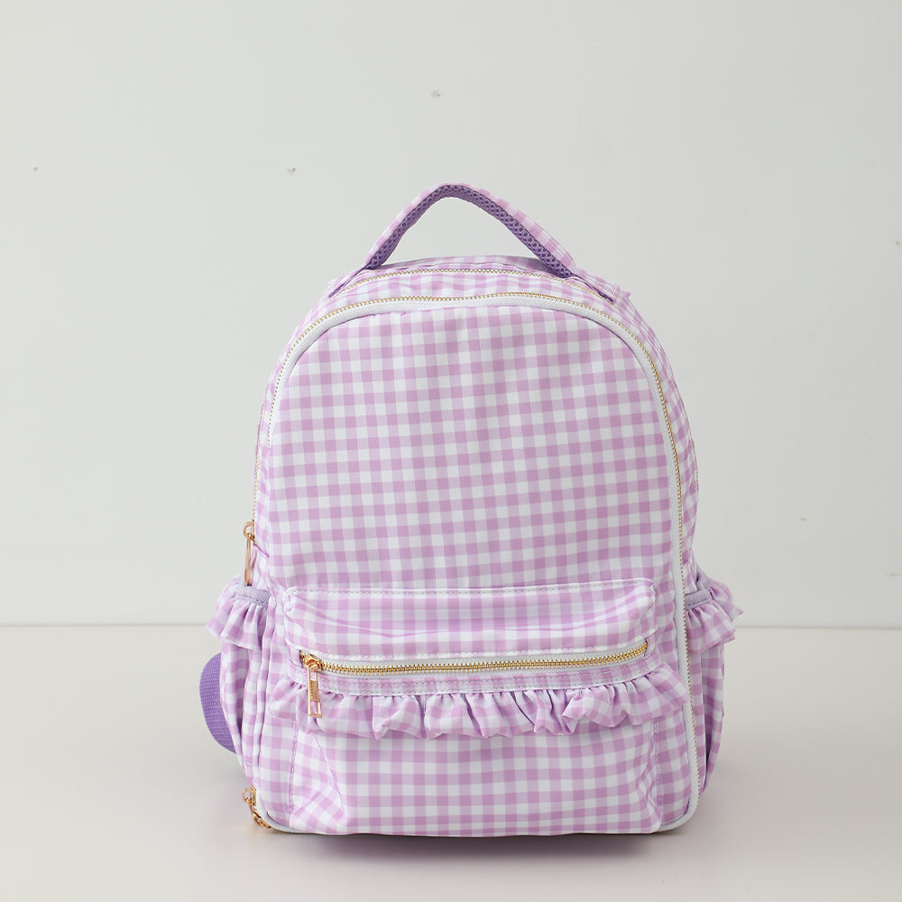 Ruffle Backpack - Gingham or Stripe