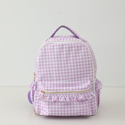 Ruffle Backpack - Gingham or Stripe
