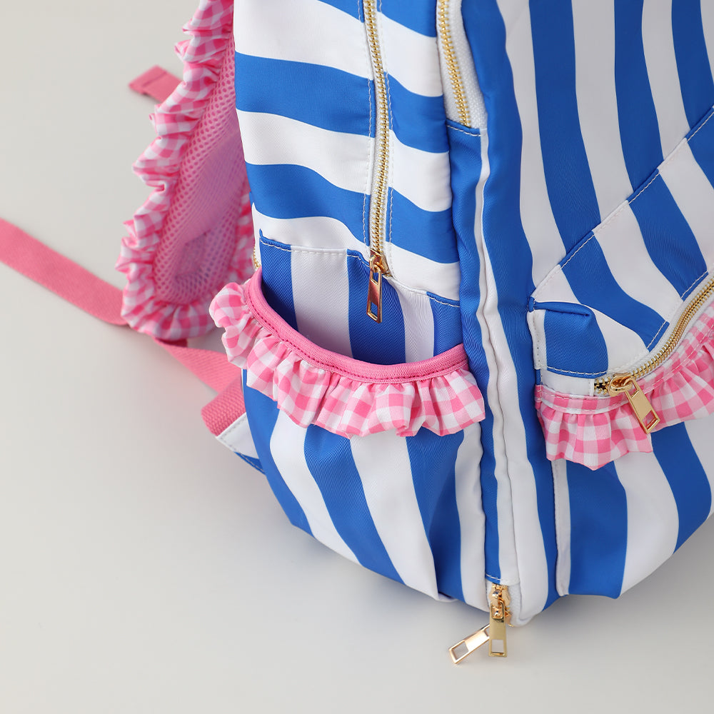 Ruffle Backpack - Gingham or Stripe