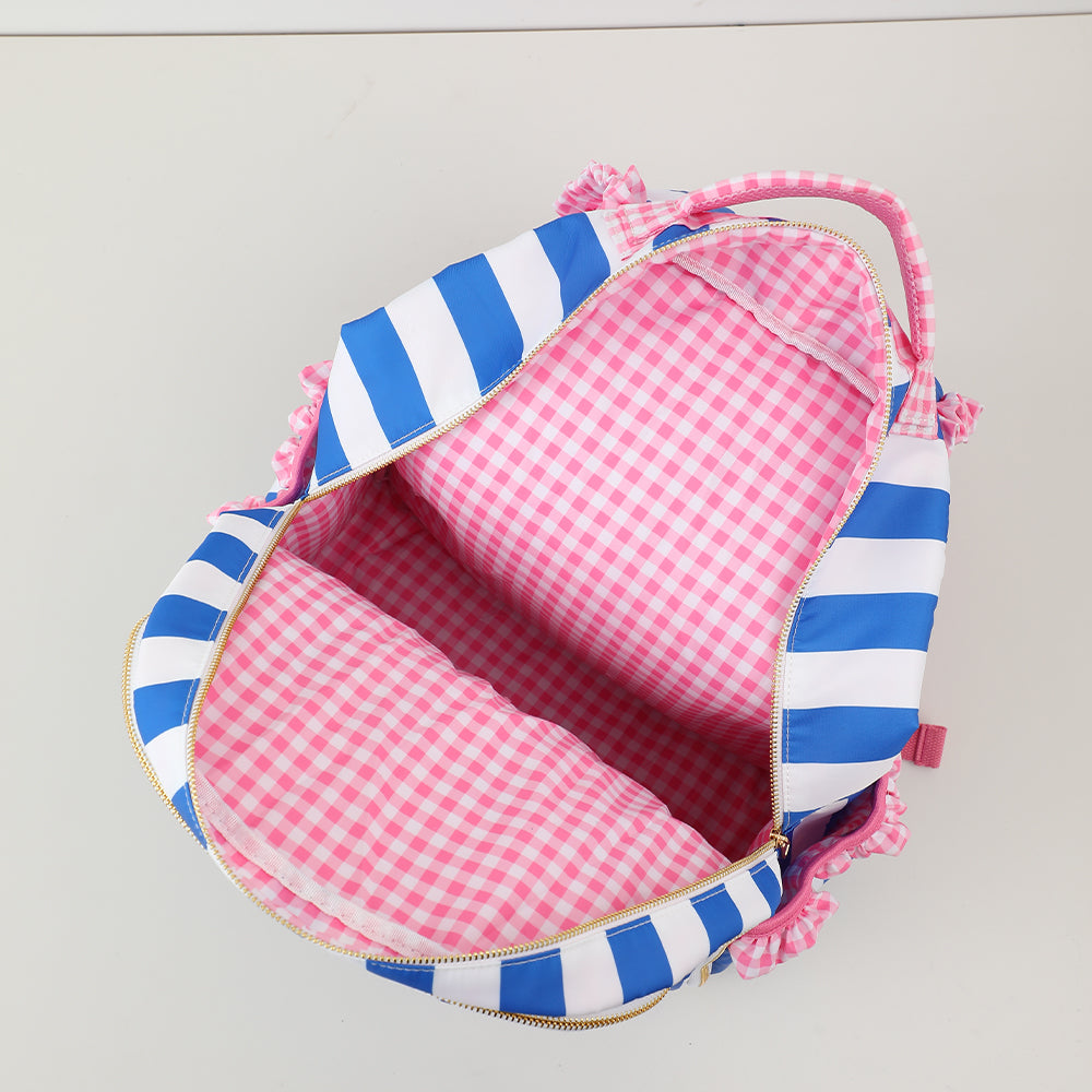 Ruffle Backpack - Gingham or Stripe