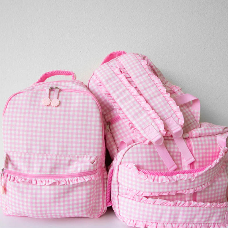 Ruffle Backpack - Gingham or Stripe