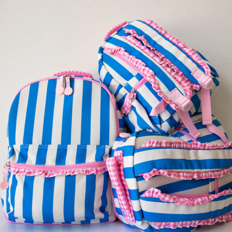 Ruffle Backpack - Gingham or Stripe