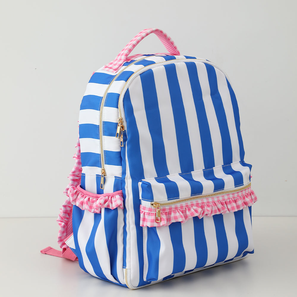 Ruffle Backpack - Gingham or Stripe