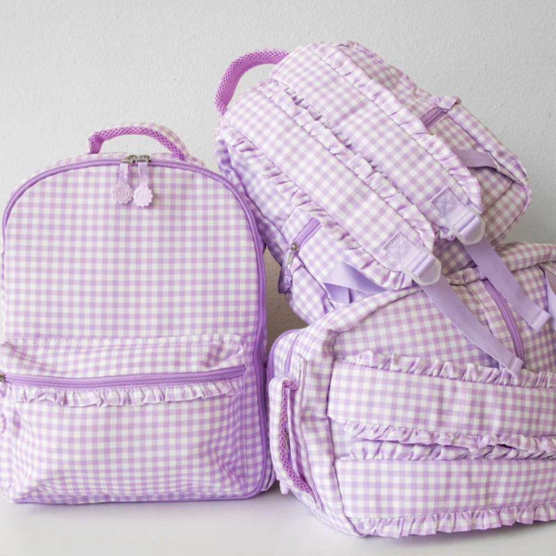 Ruffle Backpack - Gingham or Stripe