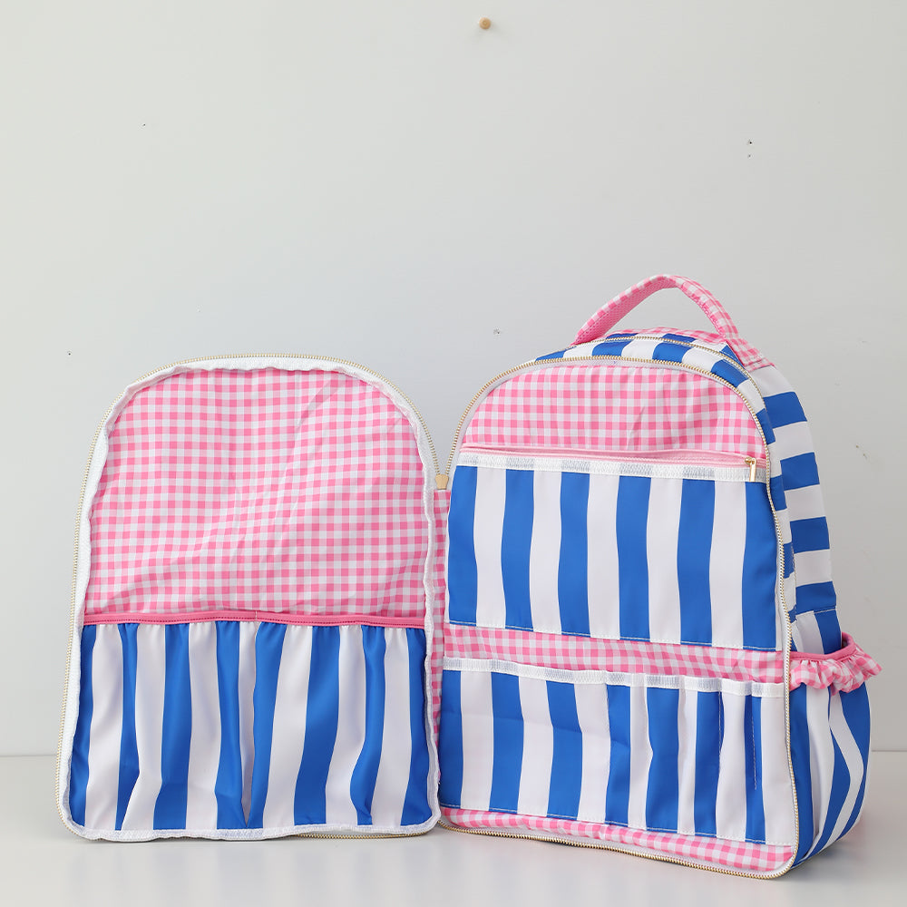 Ruffle Backpack - Gingham or Stripe