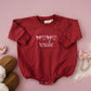 Sweatshirt Bubble Romper - Red or Green