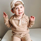 Organic Cotton Quarter-Zip Set - Tan