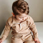 Organic Cotton Quarter-Zip Set - Tan