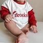 PREORDER Red & White Colorblock Romper or Crew *late November