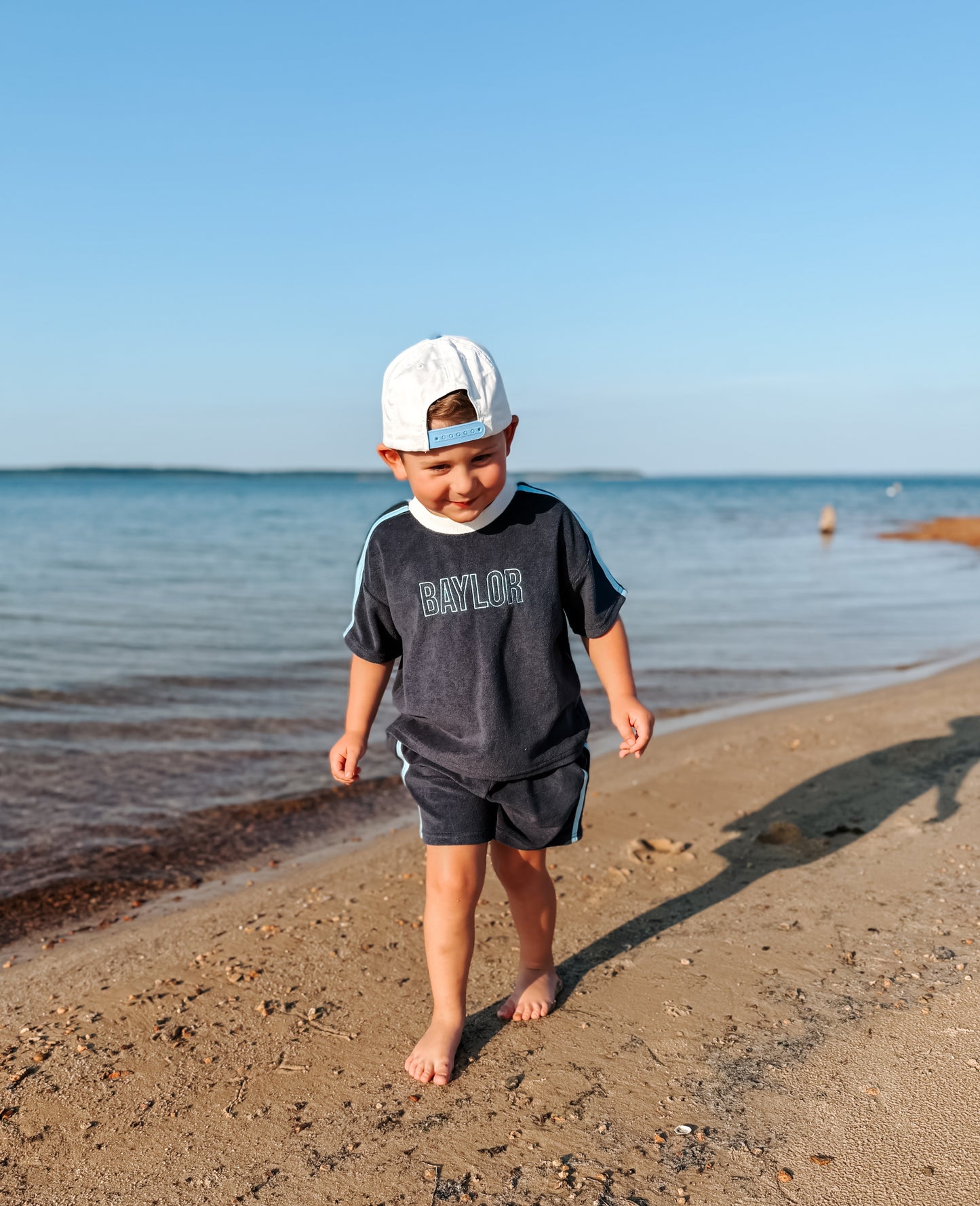 Organic Cotton Terry Varsity Shorts Set