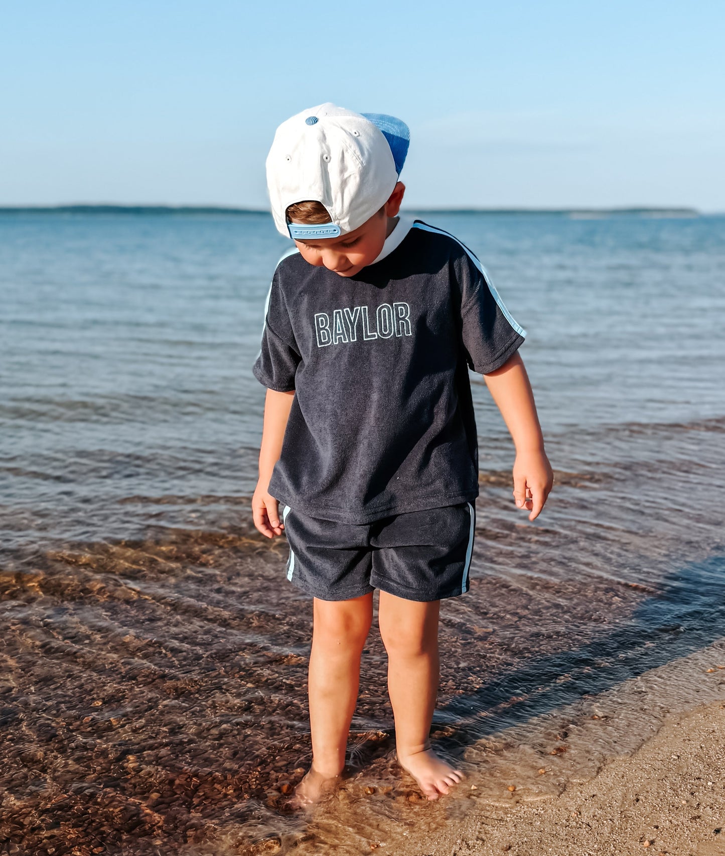 Organic Cotton Terry Varsity Shorts Set