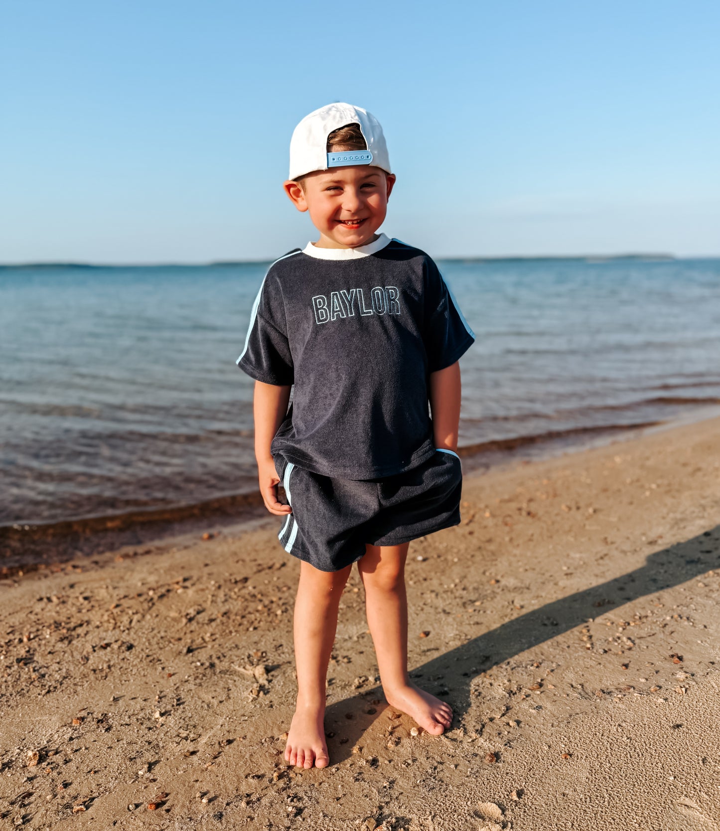 Organic Cotton Terry Varsity Shorts Set