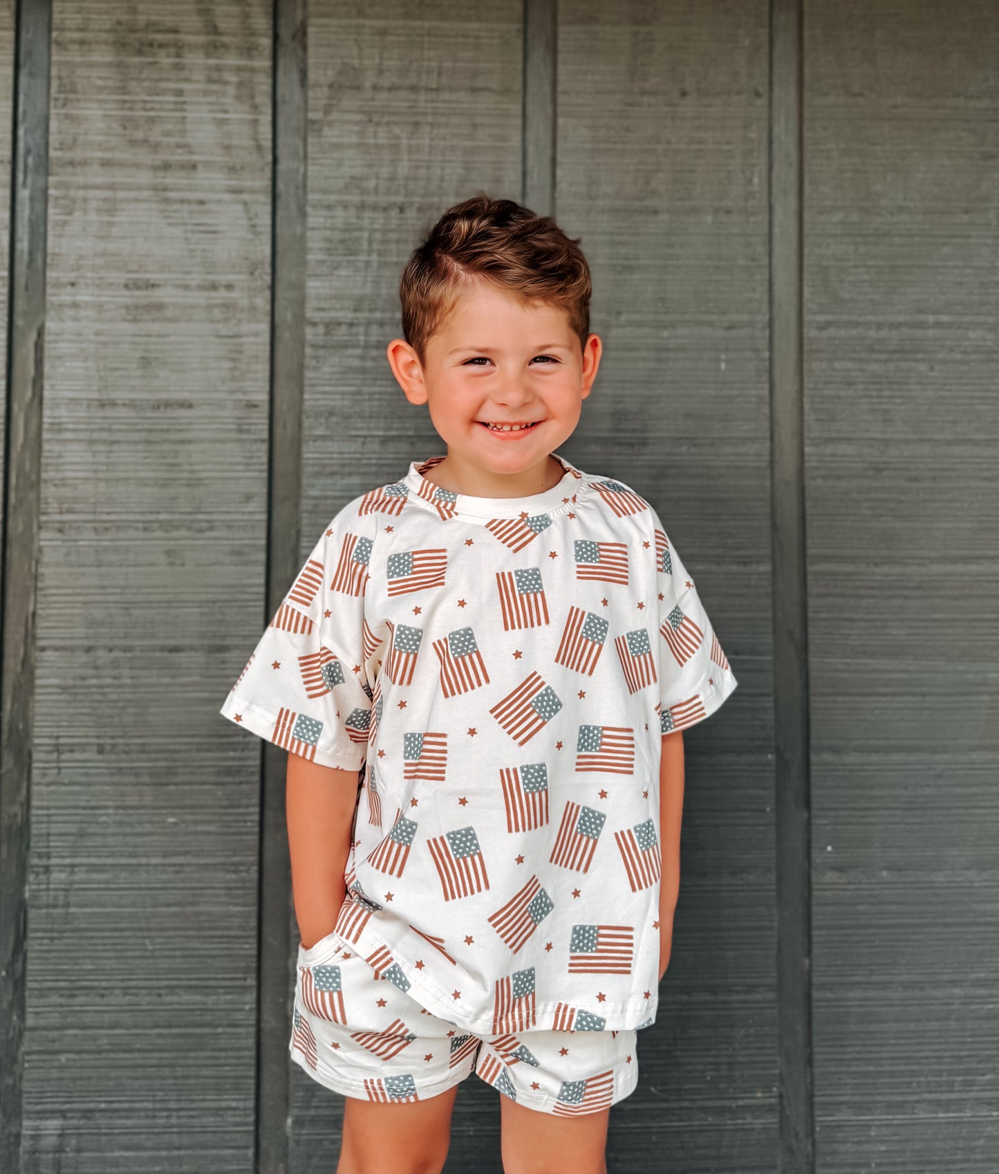 GAMEDAY PRESALE Football Print Shorts Set *Early August