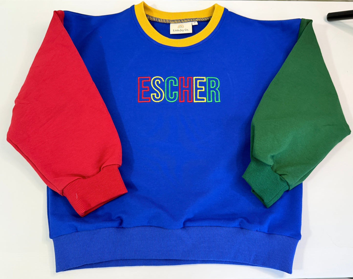 90s Colorblock Crewneck Sweatshirt