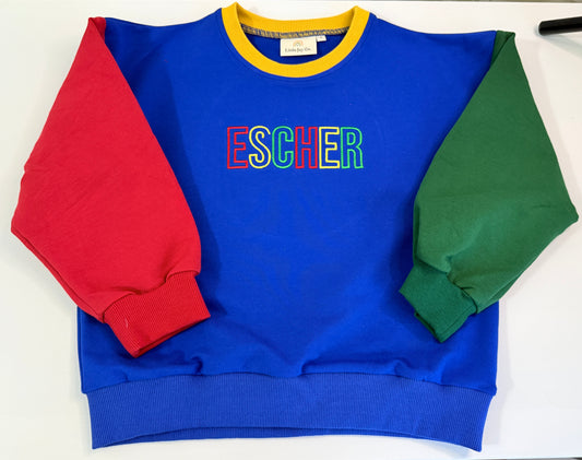 90s Colorblock Crewneck Sweatshirt