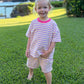 PRESALE Organic Cotton Striped Shorts Set - Pink & Yellow *end of July