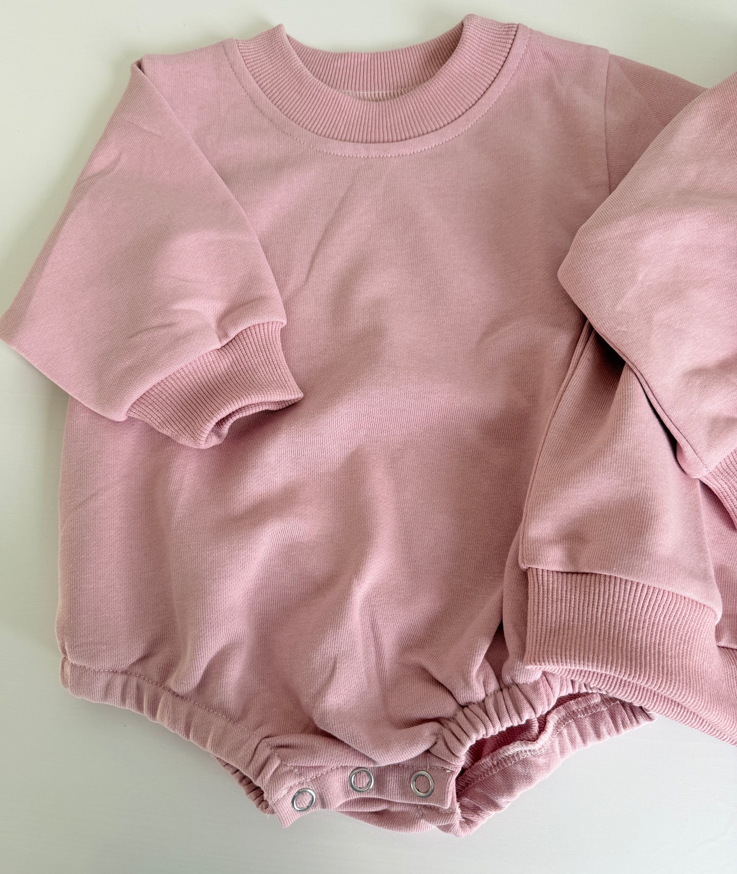 Crewneck Sweatshirt or Sweatshirt Romper - Dusty Pink