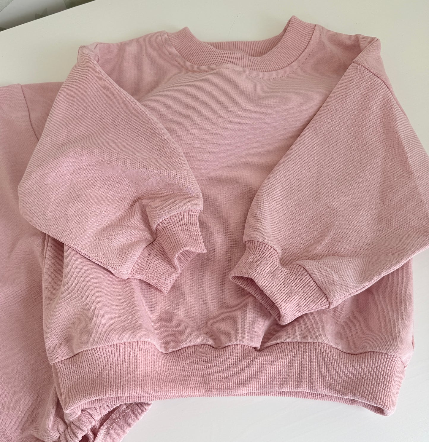 Crewneck Sweatshirt or Sweatshirt Romper - Dusty Pink