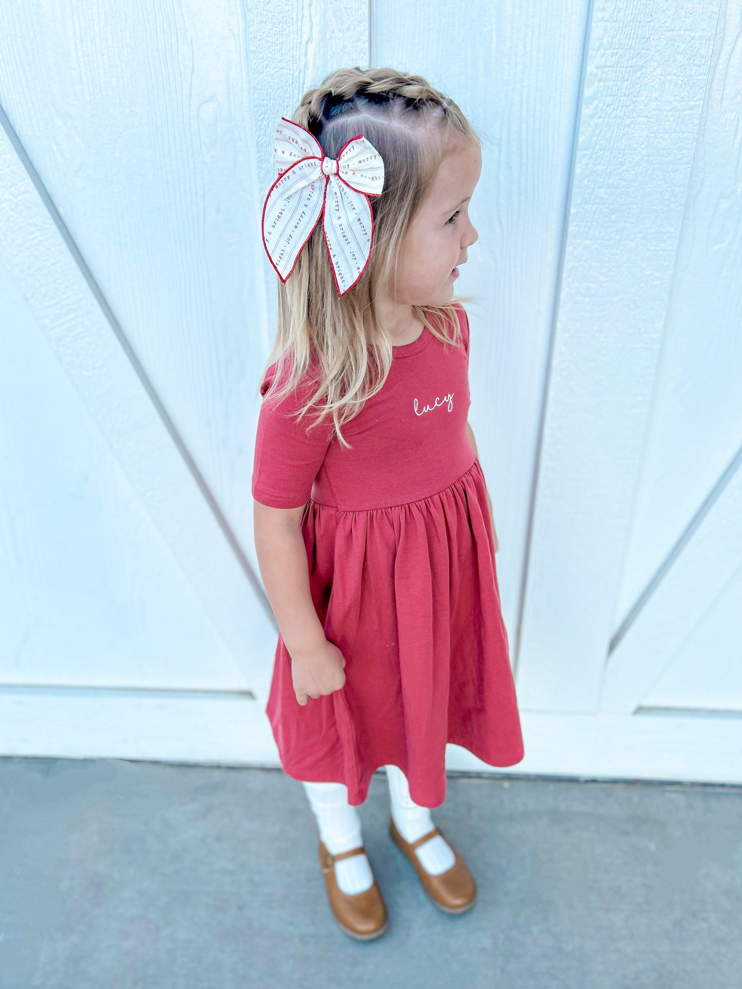 Organic Cotton Twirl Dress - Christmas