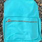 Solid Color Backpack - Blue, Black or Teal