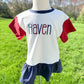 4th of July Colorblock Peplum Set - Top & Shorts