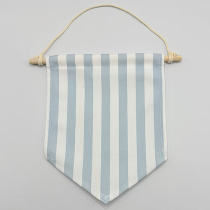 Blue Striped Canvas Hanging Banner - Two Sizes