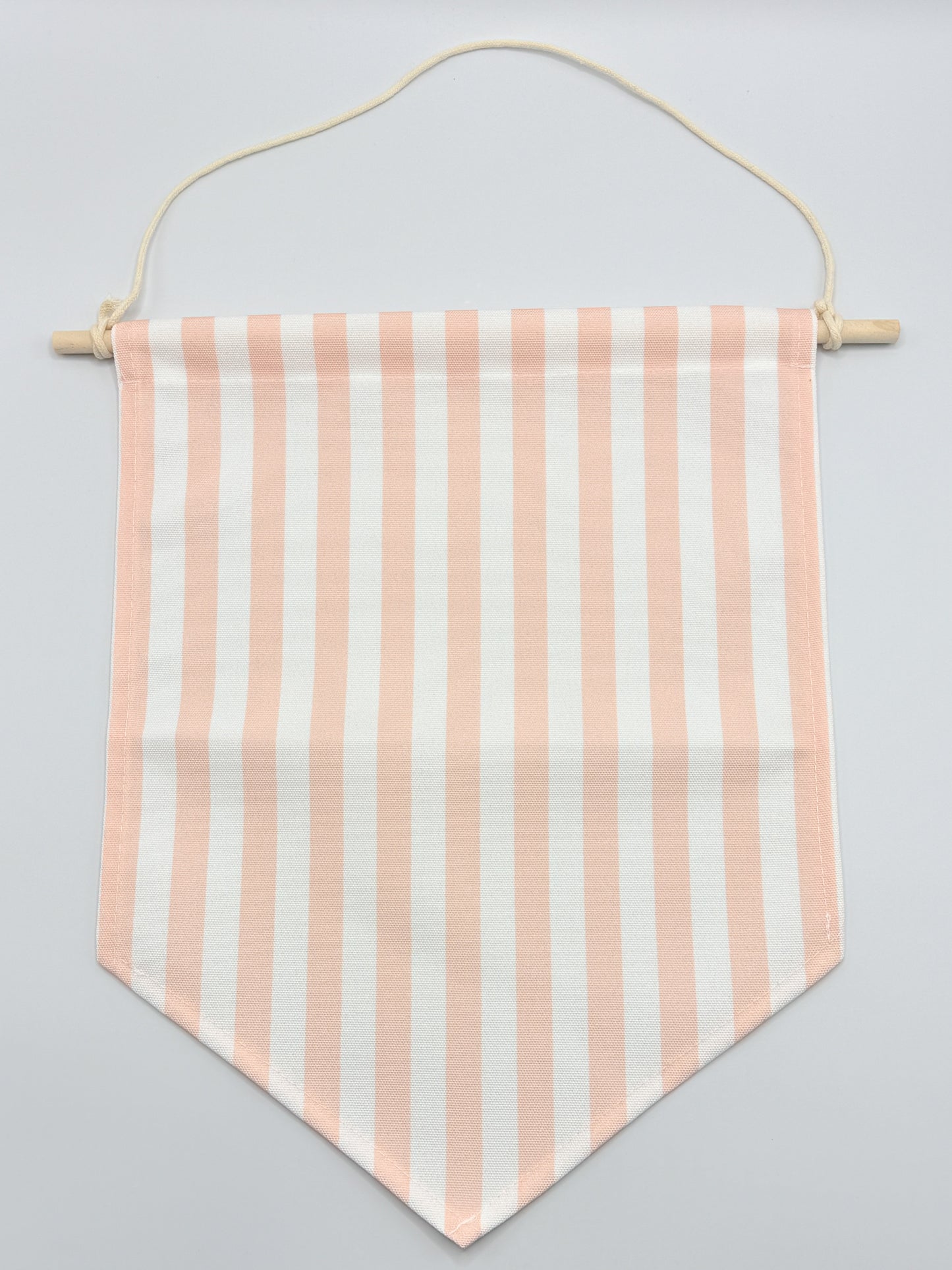 Pink Striped Canvas Hanging Banner - Two Sizes