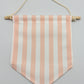 Pink Striped Canvas Hanging Banner - Two Sizes