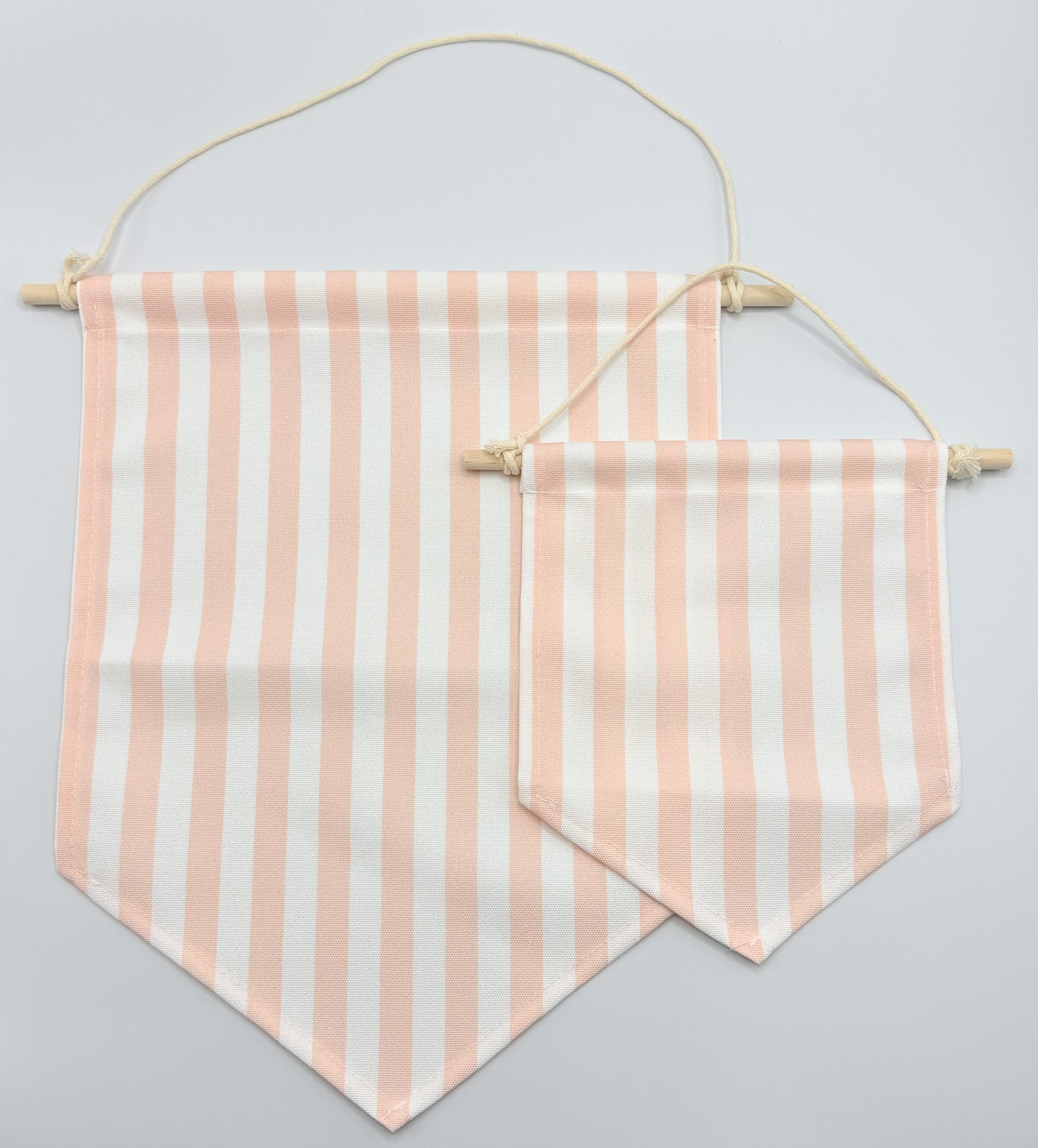 Pink Striped Canvas Hanging Banner - Two Sizes