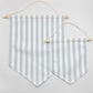 Blue Striped Canvas Hanging Banner - Two Sizes