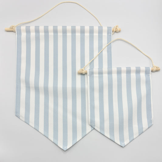 Blue Striped Canvas Hanging Banner - Two Sizes