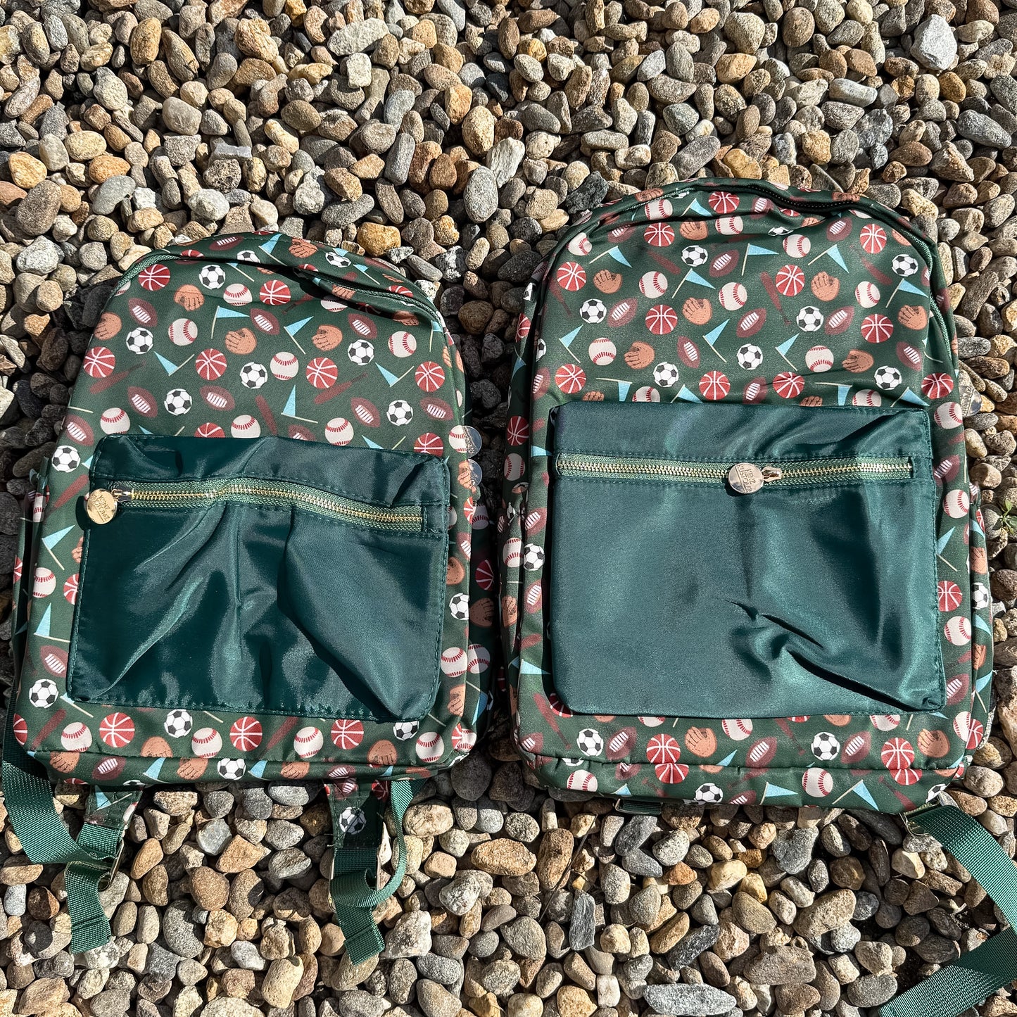 Sports Print Colorblock Backpack - two sizes