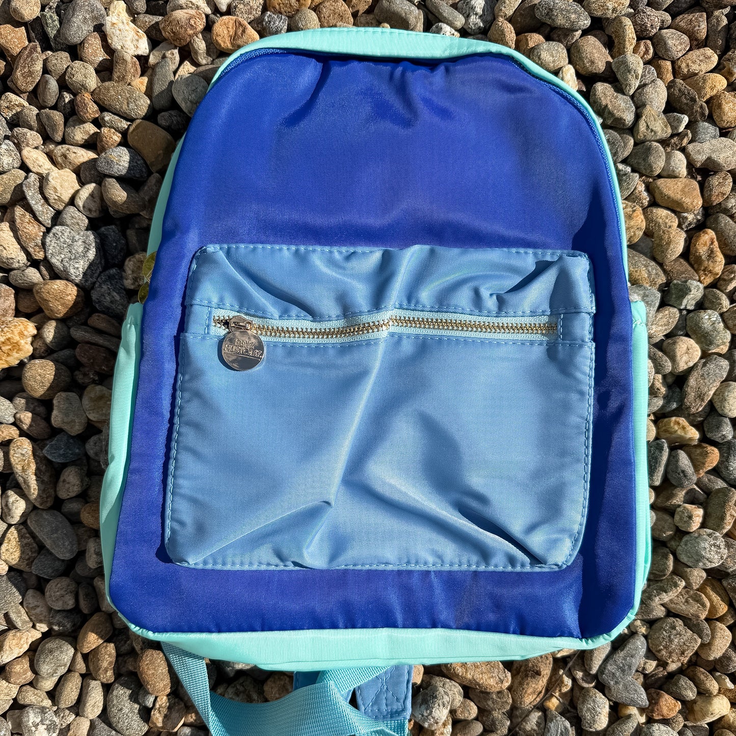 Blue & Teal Colorblock Backpack - two sizes