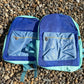 Blue & Teal Colorblock Backpack - two sizes
