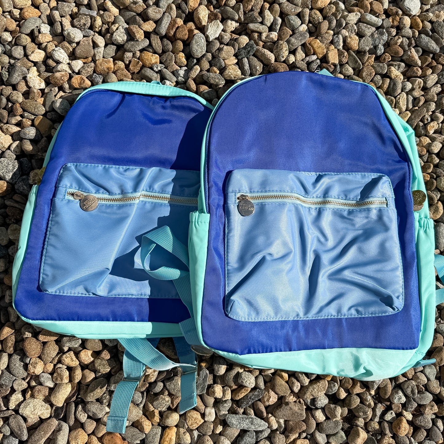 Blue & Teal Colorblock Backpack - two sizes
