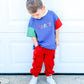 PRESALE 90s Colorblock Oversized Tee w/Optional Biker Shorts *mid-July