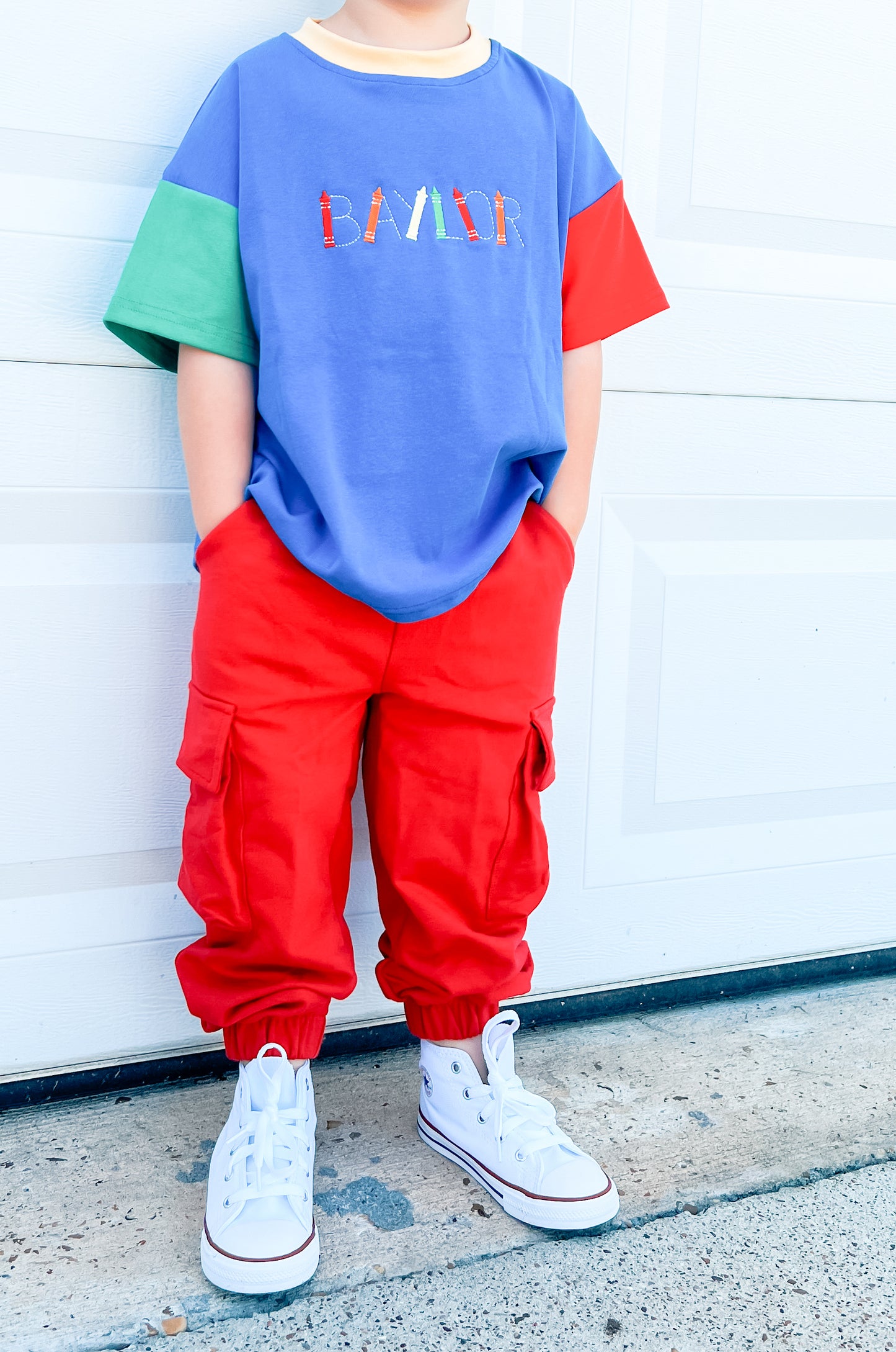 PRESALE 90s Colorblock Oversized Tee w/Optional Biker Shorts *mid-July