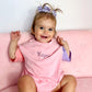 Organic Cotton Colorblock T-Shirt Romper - Pink & Purple