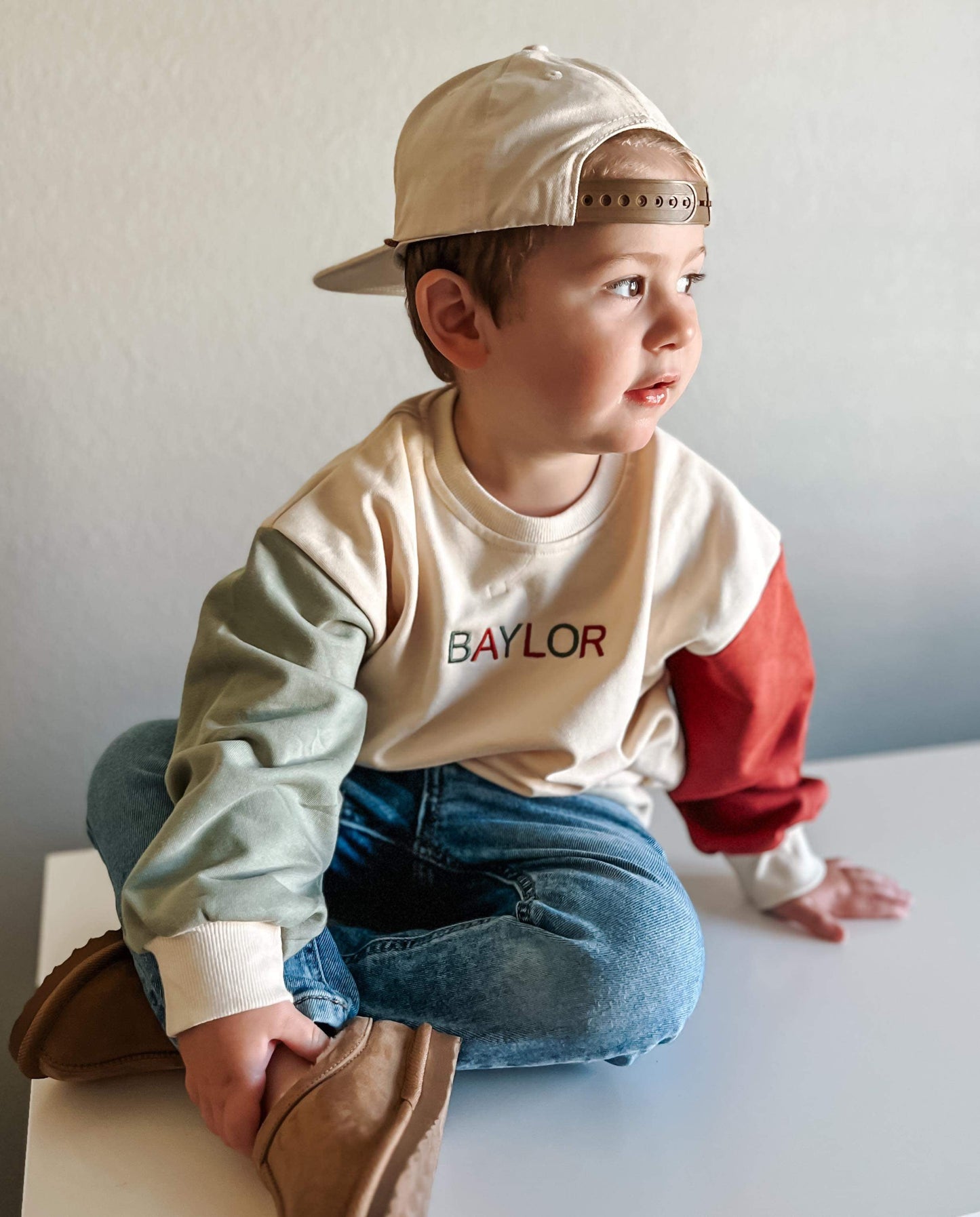 Christmas Colorblock Crewneck Sweatshirt & Jogger Pants