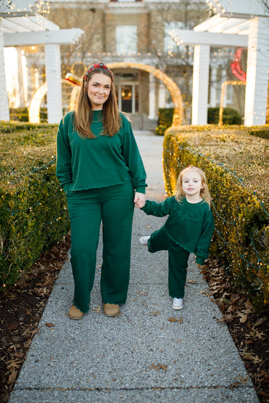 CHRISTMAS PRESALE Women's Scalloped Set - Green *mid November