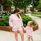PREORDER Mommy & Me Striped Mock Neck Shorts Set *mid-September