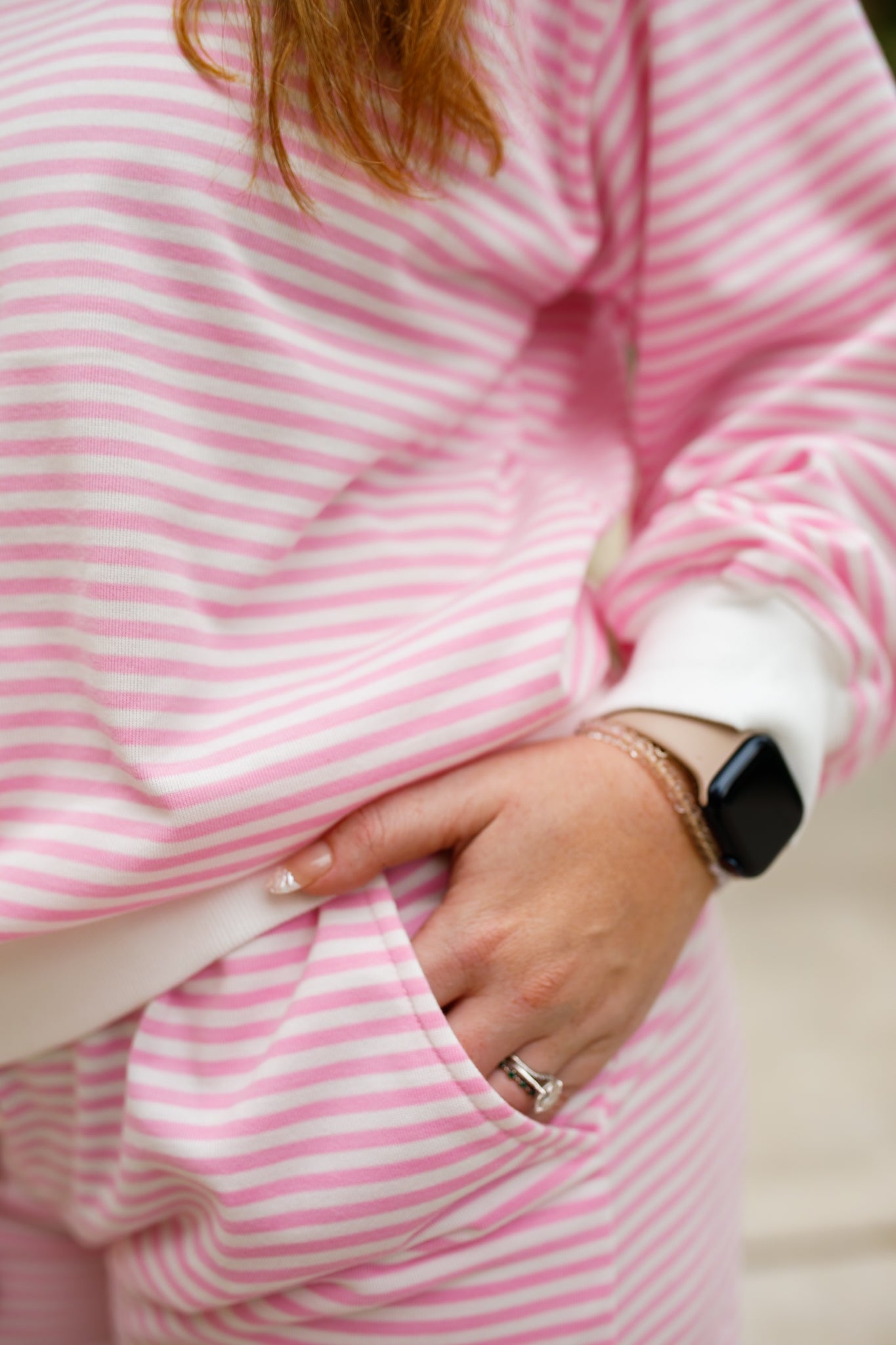 PREORDER Mommy & Me Striped Mock Neck Shorts Set *mid-September