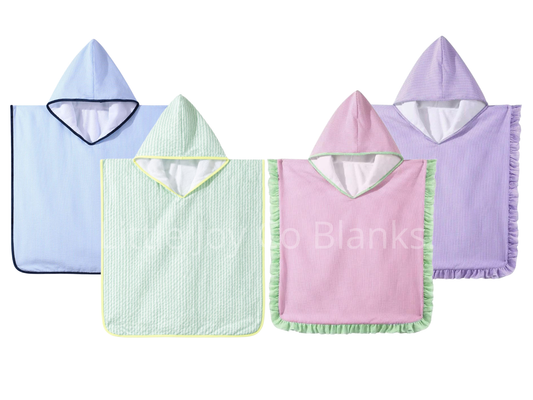 Seersucker Stripe Beach Towel Poncho - more colors