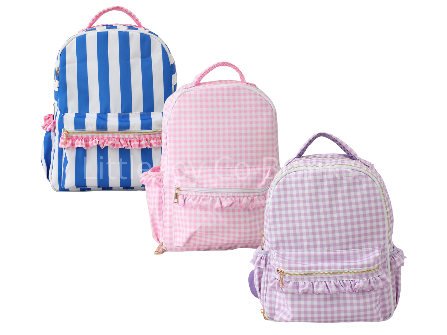 Ruffle Backpack - Gingham or Stripe
