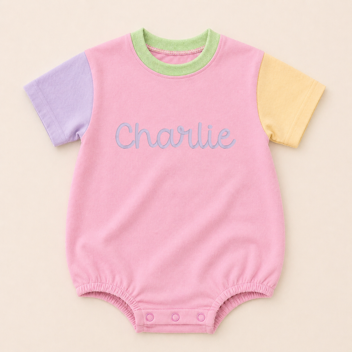 PRESALE Colorblock T-Shirt Romper - Girls *mid-July
