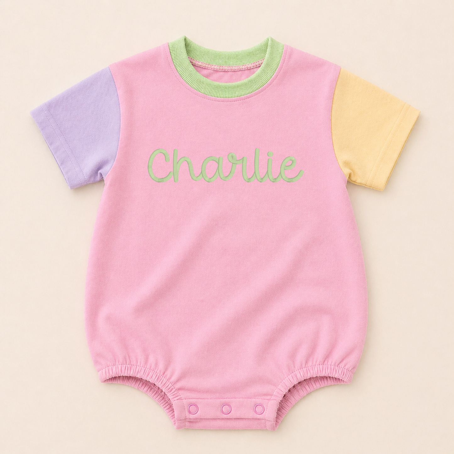 PRESALE Colorblock T-Shirt Romper - Girls *mid-July