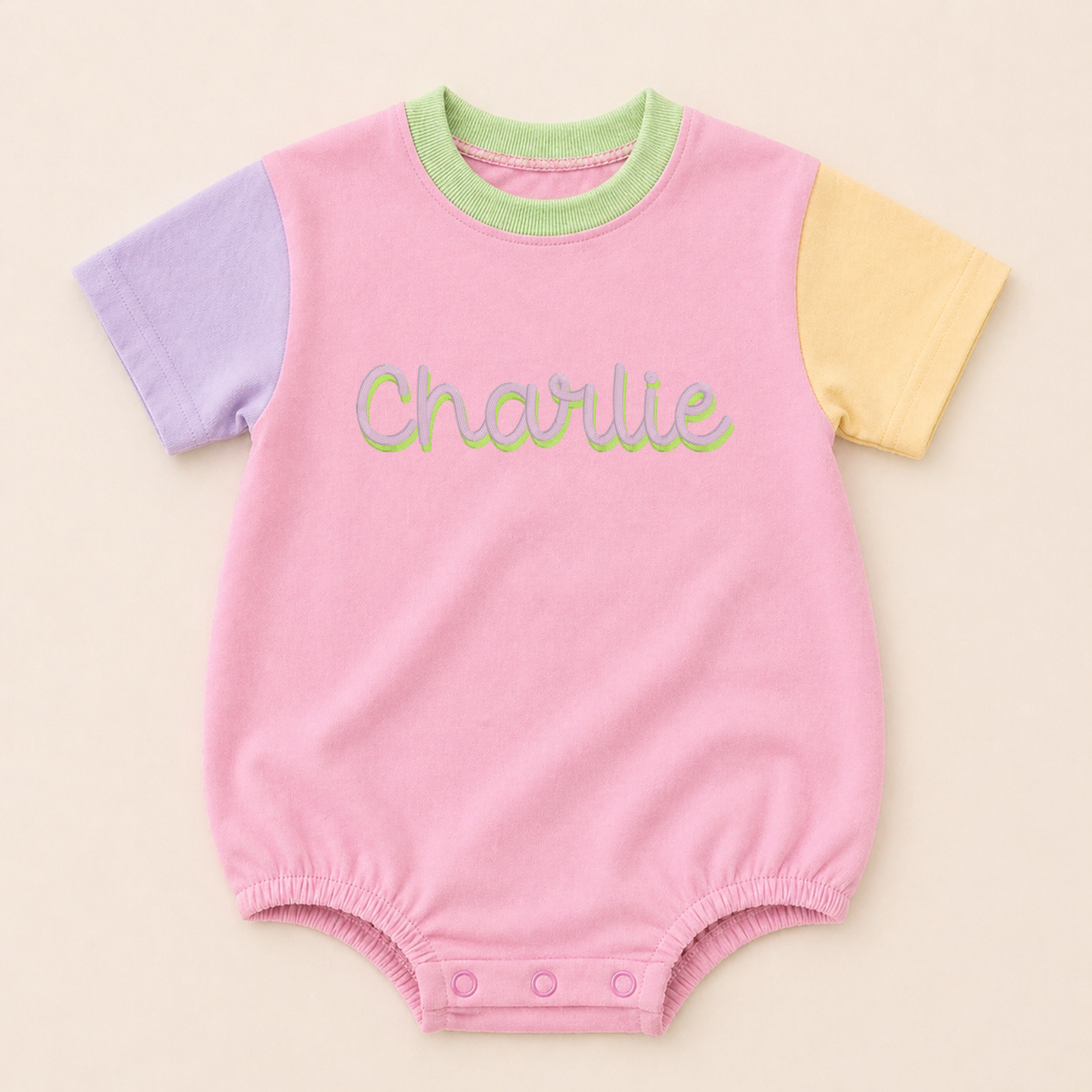 PRESALE Colorblock T-Shirt Romper - Girls *mid-July