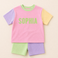 PRESALE Colorblock Oversized Tee or Biker Set - Girls *mid-July